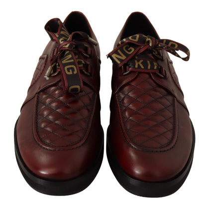 Елегантне шкіряне взуття Dolce &amp; Gabbana Bordeaux Derby