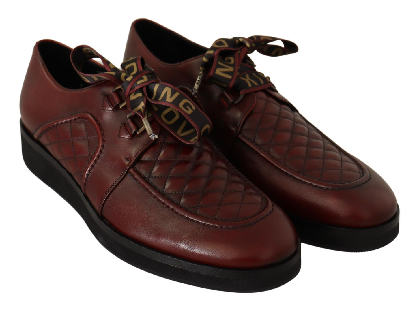 Елегантне шкіряне взуття Dolce &amp; Gabbana Bordeaux Derby