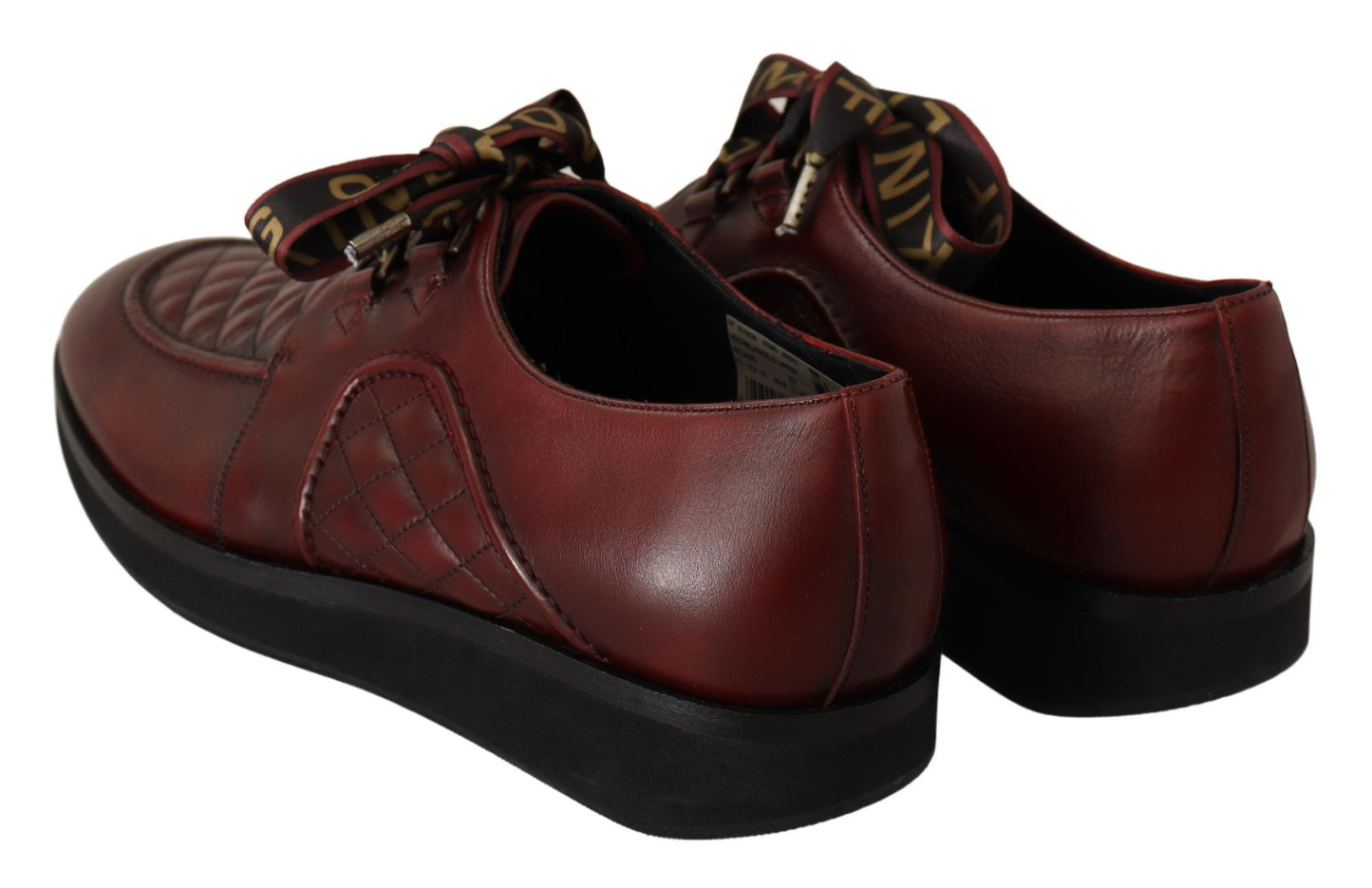 Елегантне шкіряне взуття Dolce &amp; Gabbana Bordeaux Derby