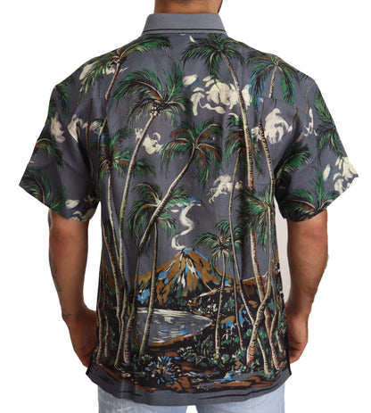Чоловіча сорочка з льону та шовку Dolce &amp; Gabbana Tropical Elegance