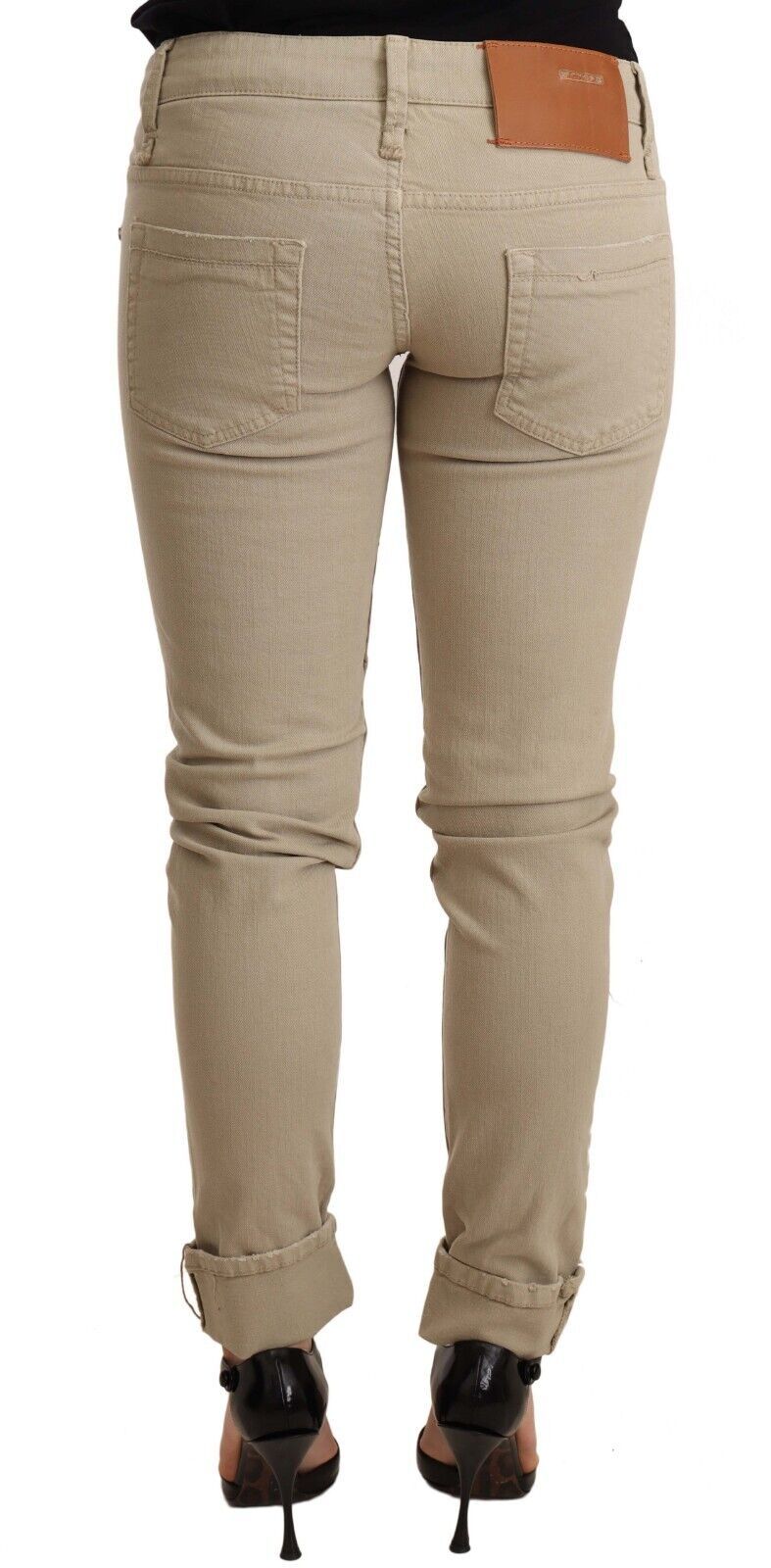 Бежеві бавовняні джинси Slim Fit Chic