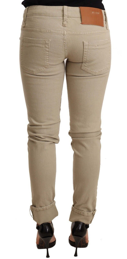 Бежеві бавовняні джинси Slim Fit Chic