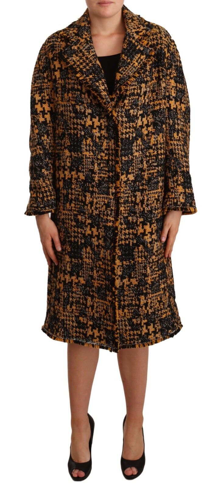 Довгий кардиган Dolce &amp; Gabbana з багатобарвним вирізом і лацканами