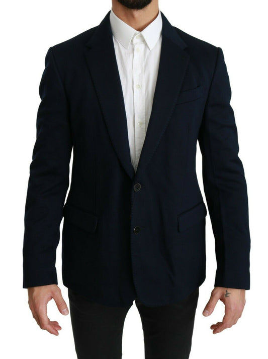 Темно-синій чоловічий піджак Dolce &amp; Gabbana Elegant Slim Fit