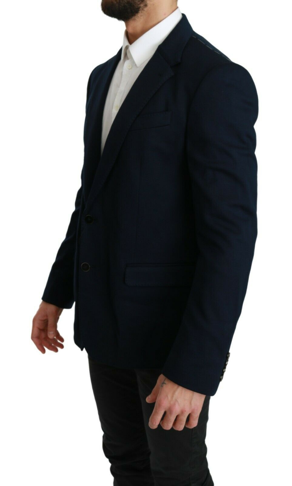 Темно-синій чоловічий піджак Dolce &amp; Gabbana Elegant Slim Fit