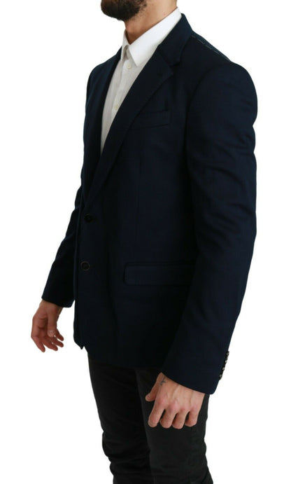 Темно-синій чоловічий піджак Dolce &amp; Gabbana Elegant Slim Fit