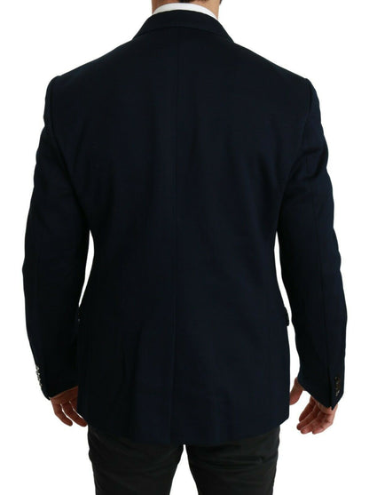Темно-синій чоловічий піджак Dolce &amp; Gabbana Elegant Slim Fit