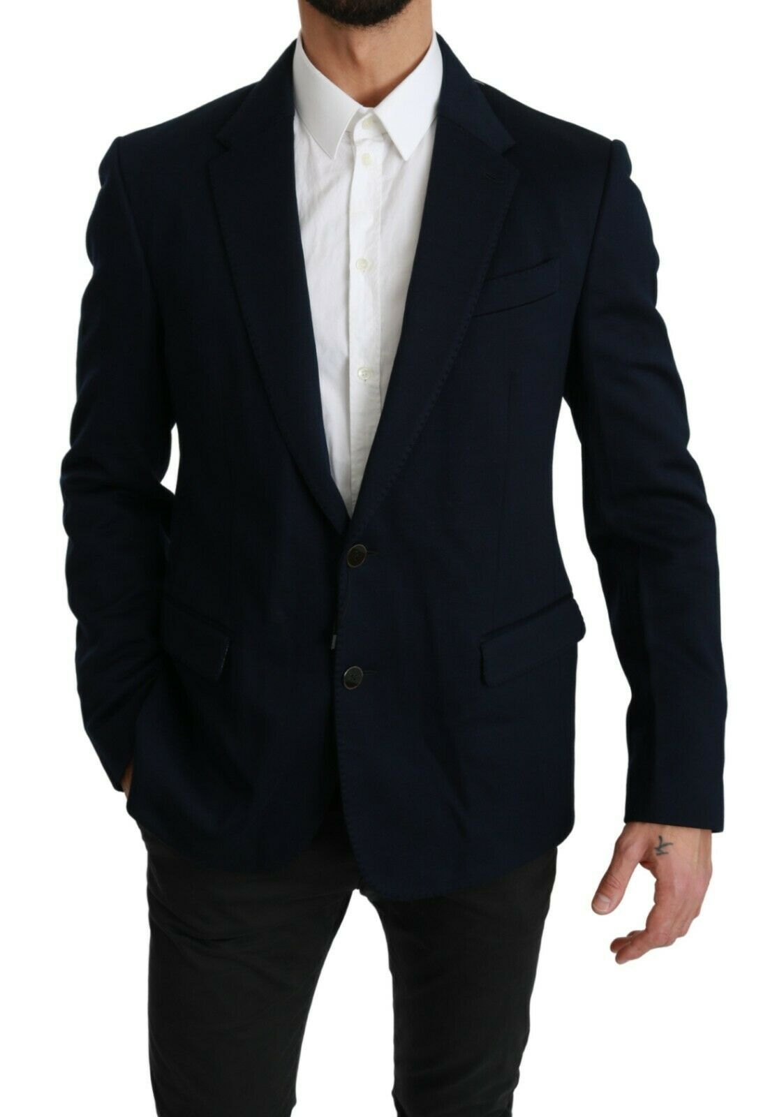 Темно-синій чоловічий піджак Dolce &amp; Gabbana Elegant Slim Fit