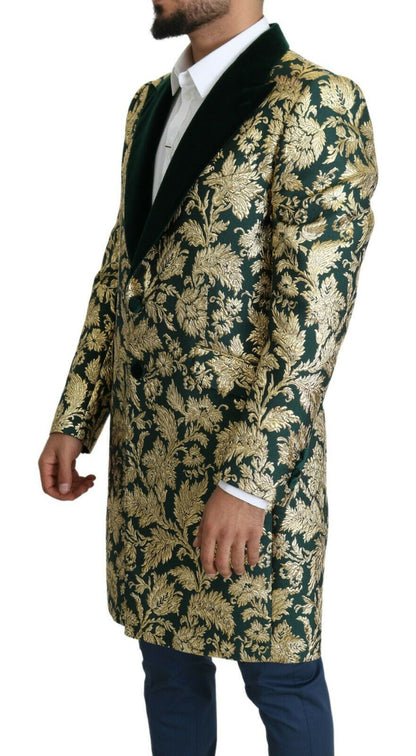 Елегантний золотисто-зелений жакардовий піджак Dolce &amp; Gabbana Sicilia