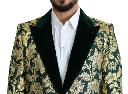 Елегантний золотисто-зелений жакардовий піджак Dolce &amp; Gabbana Sicilia