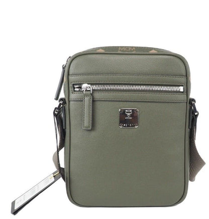 Зелена багатофункціональна сумка MCM Klassik Mini Sea Turtle Visetos зі змішаної шкіри через плече