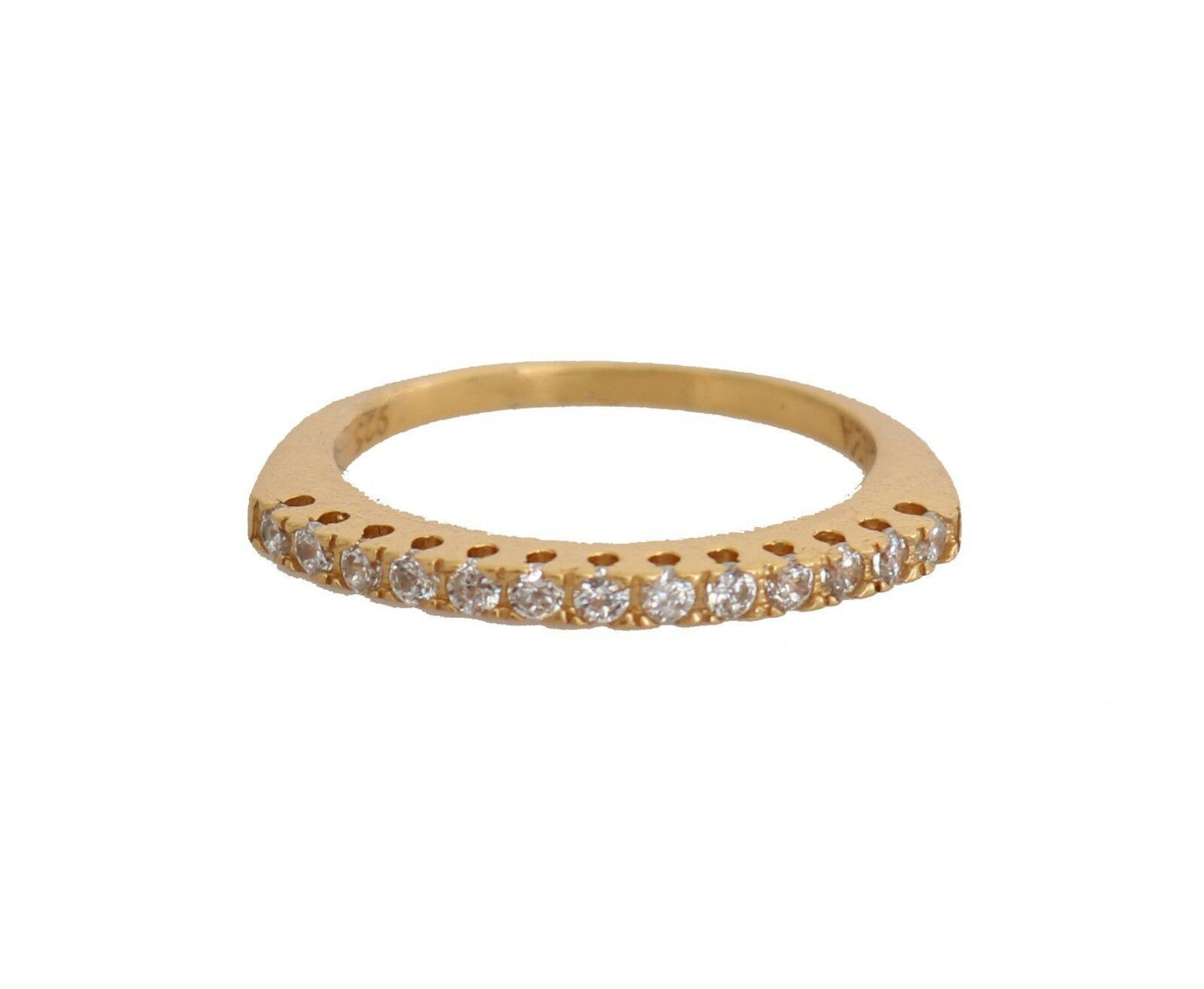 Позолочена каблучка Nialaya Gleaming CZ Crystal