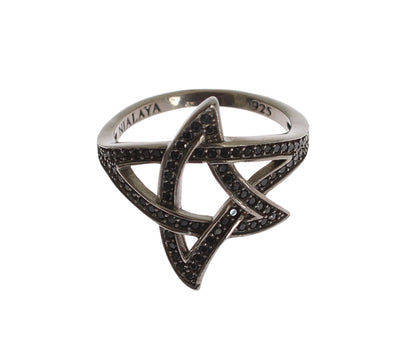 Каблучка Nialaya Chic Black Rhodium Silver CZ CZ Crystal