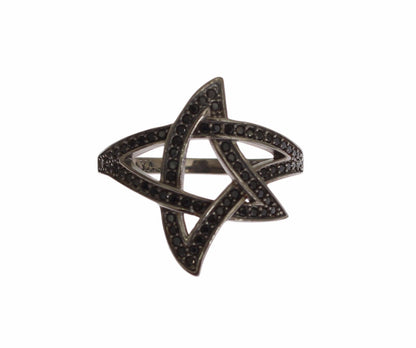 Каблучка Nialaya Chic Black Rhodium Silver CZ CZ Crystal