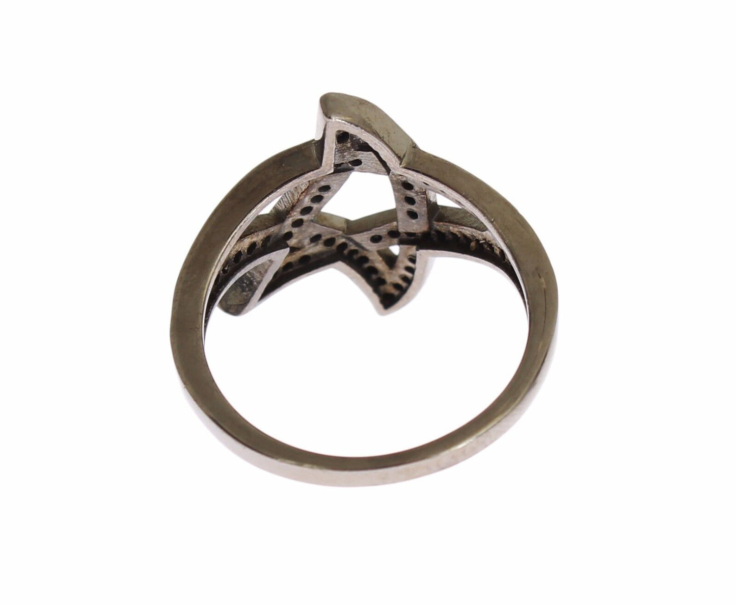 Каблучка Nialaya Chic Black Rhodium Silver CZ CZ Crystal