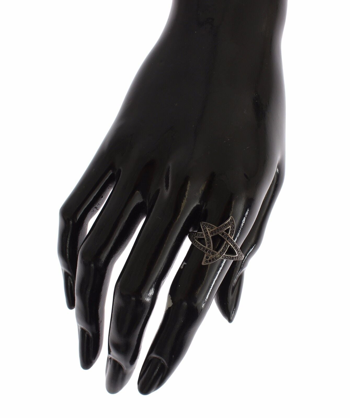 Каблучка Nialaya Chic Black Rhodium Silver CZ CZ Crystal