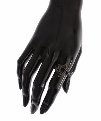Каблучка Nialaya Chic Black Rhodium Silver CZ CZ Crystal