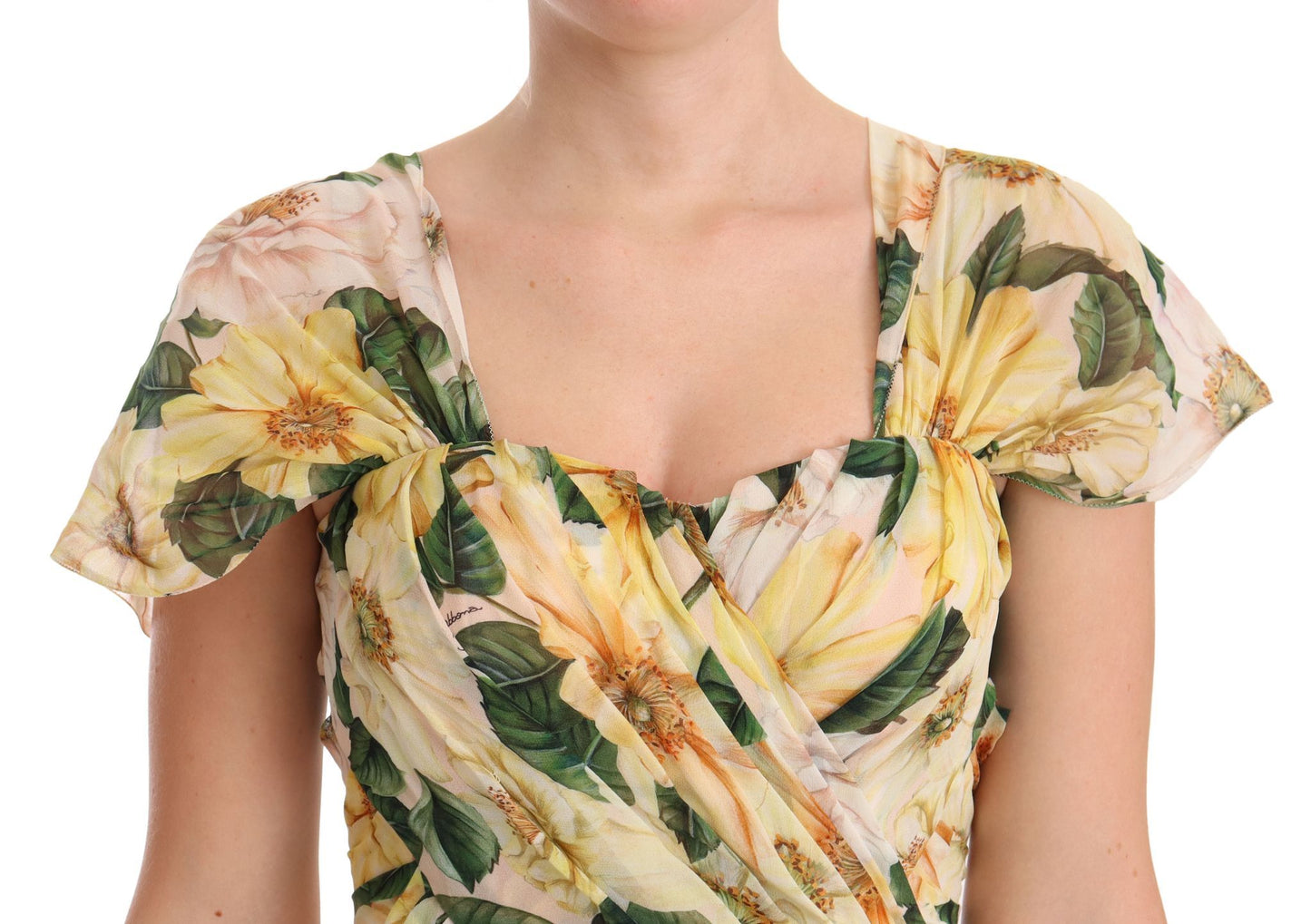 Шовкова плісирована максі-сукня Dolce &amp; Gabbana Floral Elegance