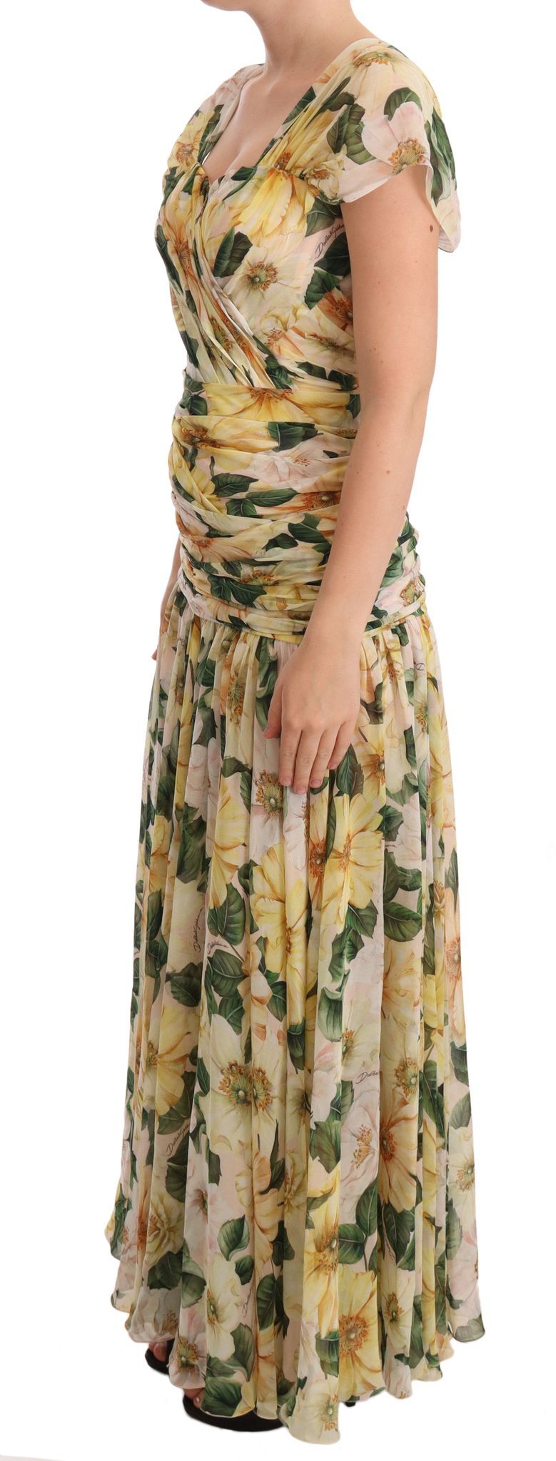 Шовкова плісирована максі-сукня Dolce &amp; Gabbana Floral Elegance