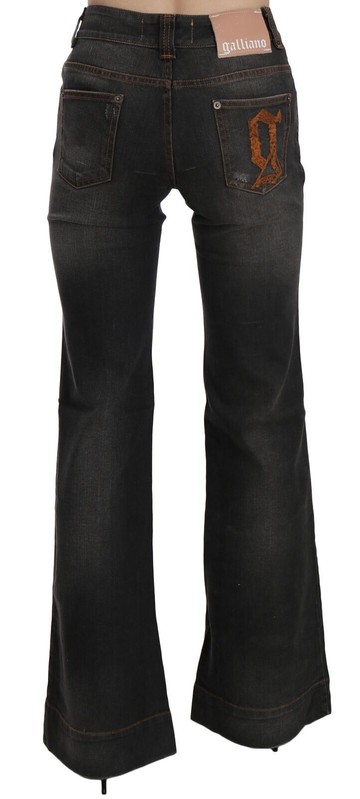 Dolce &amp; Gabbana Velte Mid Waist Flared Black Denim