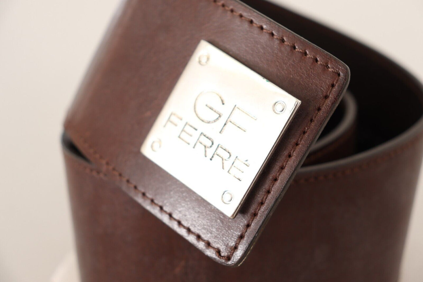 Модний ремінь із натуральної шкіри GF Ferre Elegant - Chic Brown