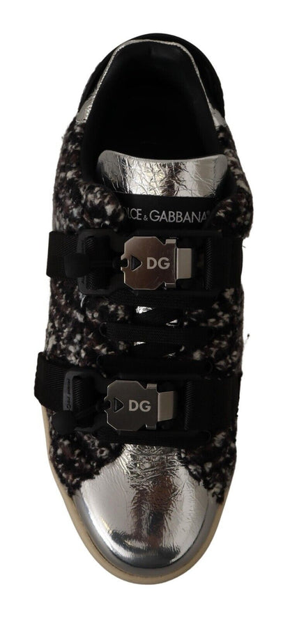 Шкіряні кросівки Dolce &amp; Gabbana Silver Elegance