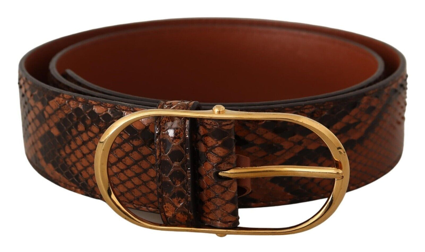 Елегантний шкіряний ремінь Dolce &amp; Gabbana із золотою пряжкою