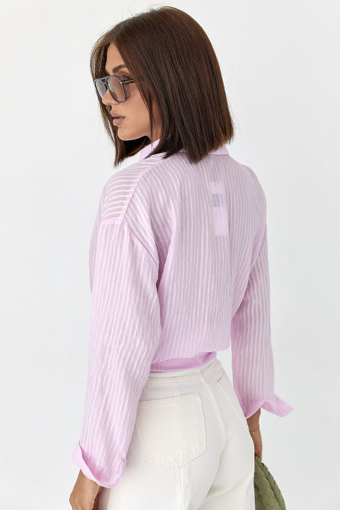 Striped long-sleeved shirt