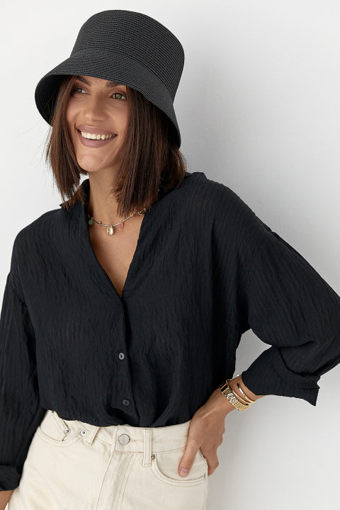 Striped long-sleeved shirt