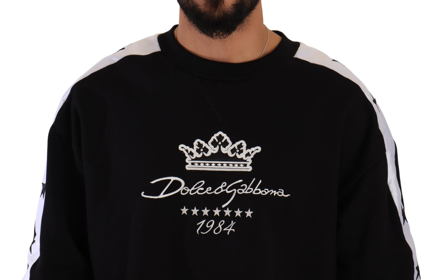 Елегантний светр Dolce &amp; Gabbana Crown 1984 з круглим вирізом