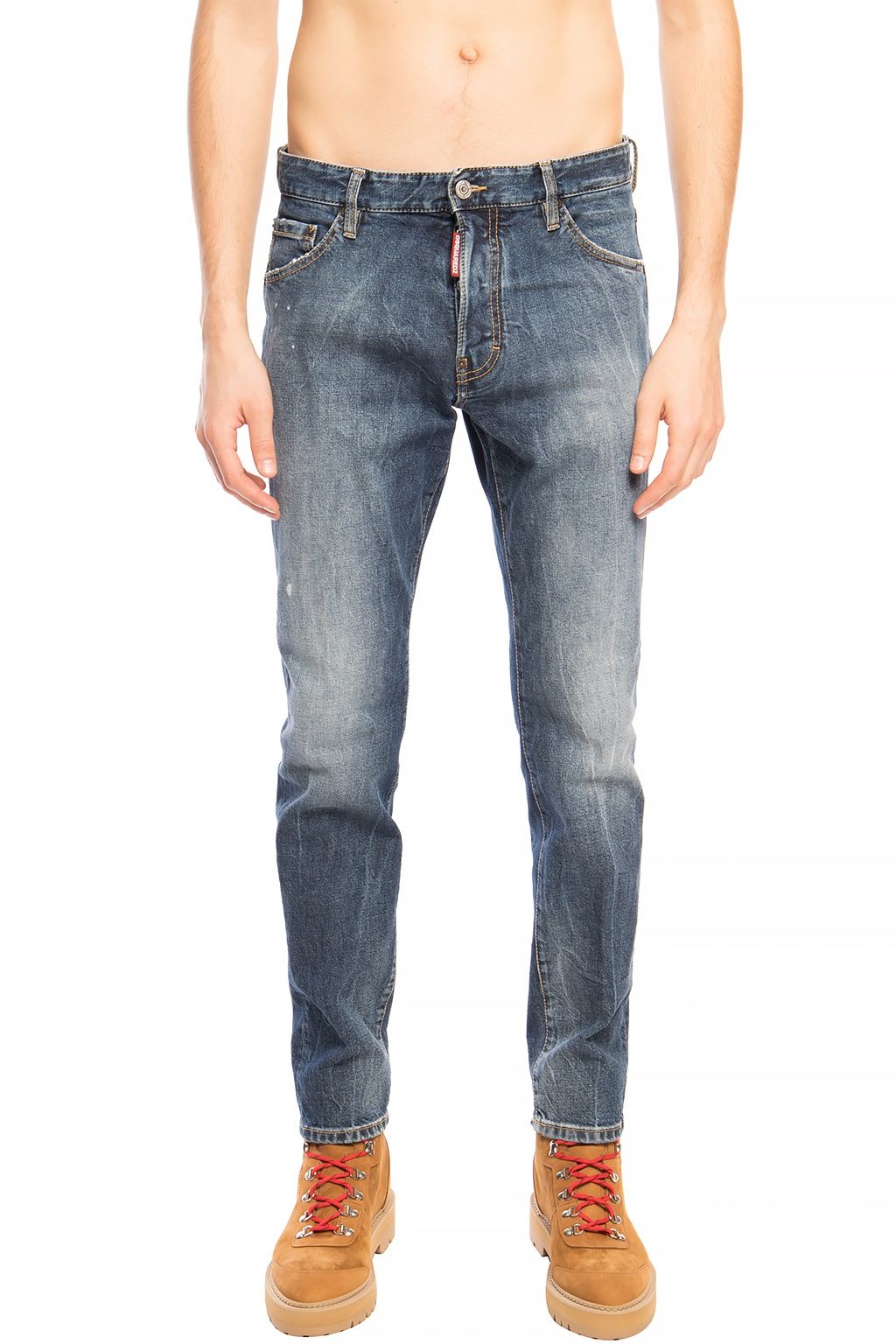 Dsquared² Темно-сині потерті джинсові штани "Cool Guy Jean".