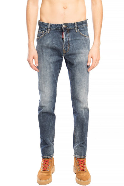 Dsquared² Темно-сині потерті джинсові штани "Cool Guy Jean".
