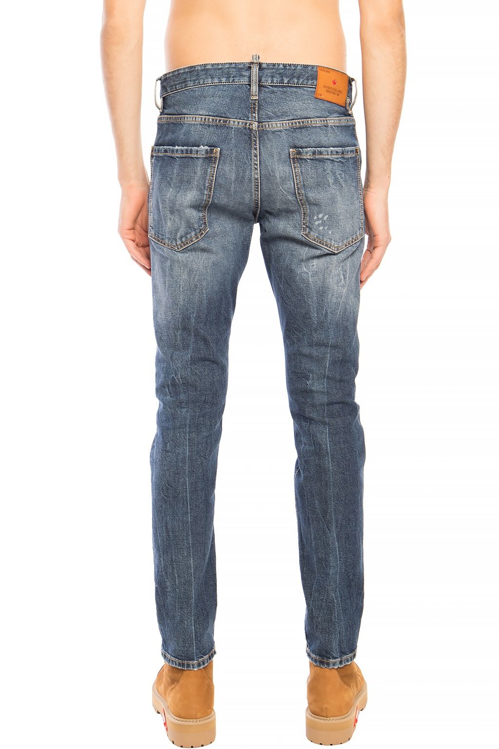 Dsquared² Темно-сині потерті джинсові штани "Cool Guy Jean".