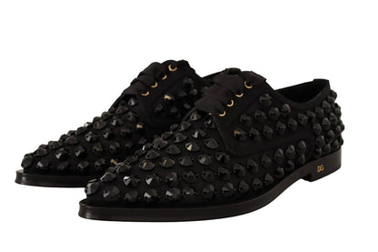Dolce &amp; Gabbana Елегантні балетки Gros Grain зі шнурівкою і коштовностями
