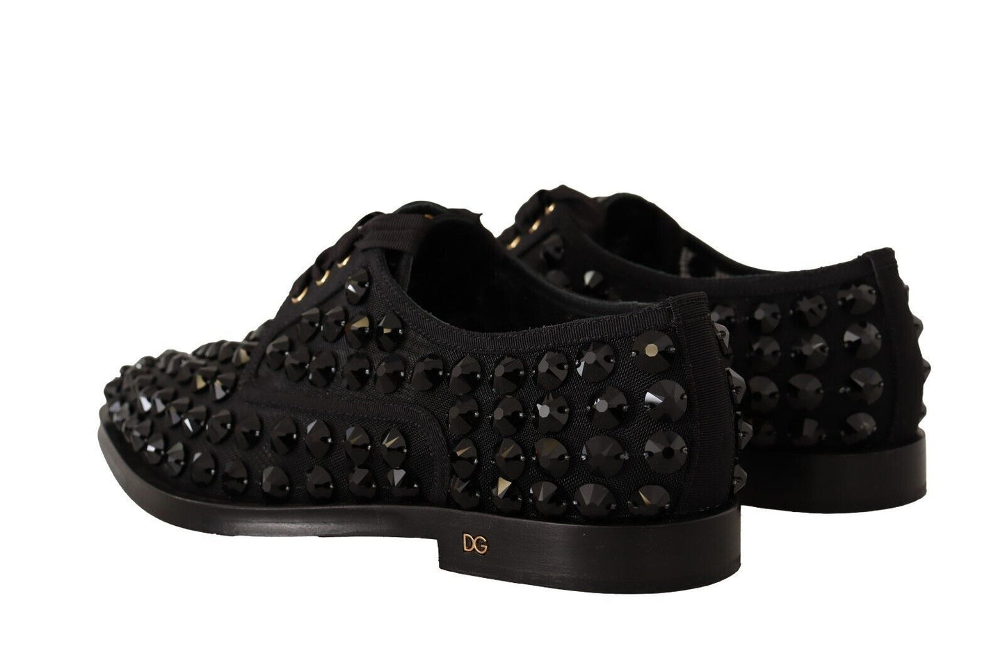 Dolce &amp; Gabbana Елегантні балетки Gros Grain зі шнурівкою і коштовностями