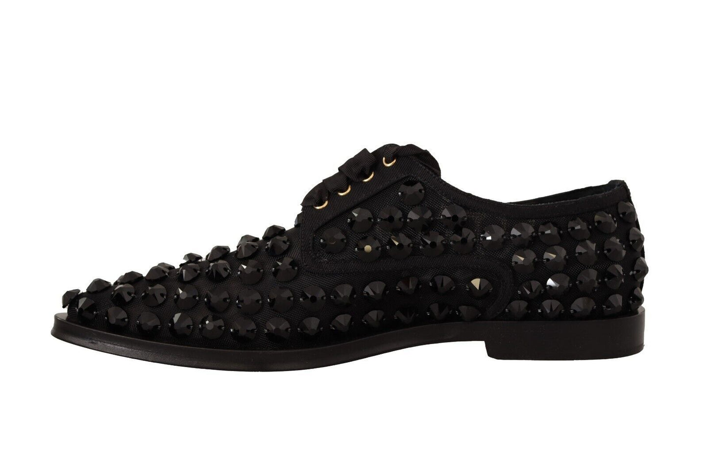 Dolce &amp; Gabbana Елегантні балетки Gros Grain зі шнурівкою і коштовностями
