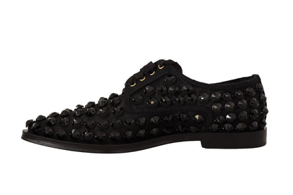 Dolce &amp; Gabbana Елегантні балетки Gros Grain зі шнурівкою і коштовностями