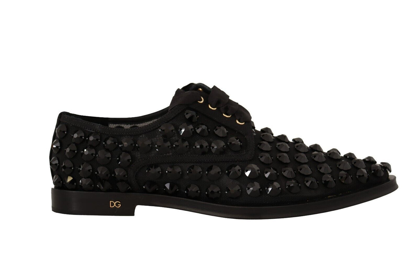 Dolce &amp; Gabbana Елегантні балетки Gros Grain зі шнурівкою і коштовностями