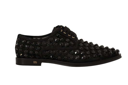 Dolce &amp; Gabbana Елегантні балетки Gros Grain зі шнурівкою і коштовностями