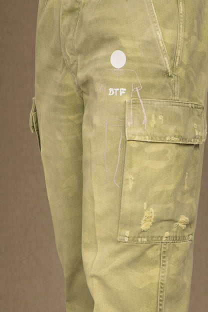 Don The Fuller Green Cotton Men's Jeans