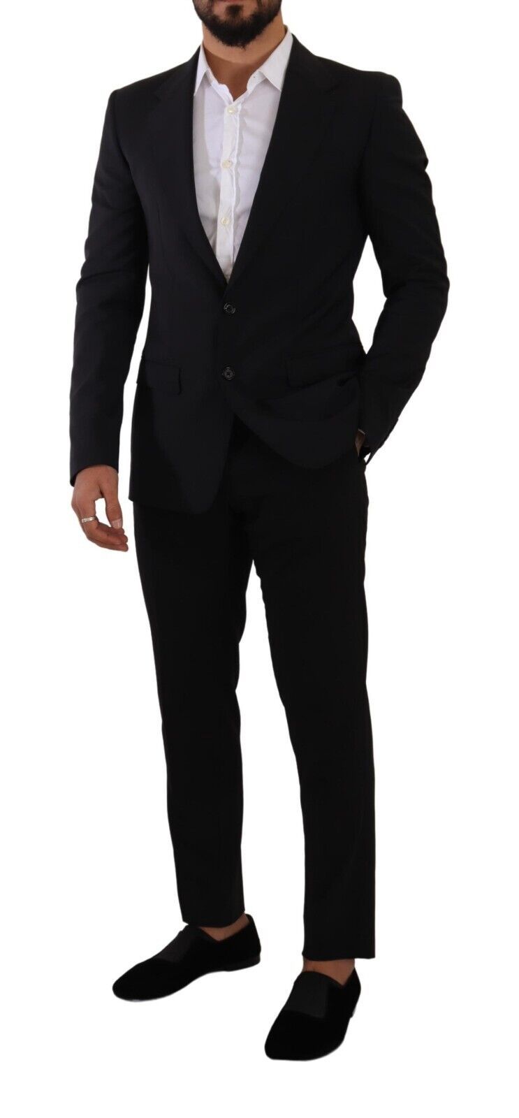 Приталений піджак і жилет Dolce &amp; Gabbana Elegant Black Martini