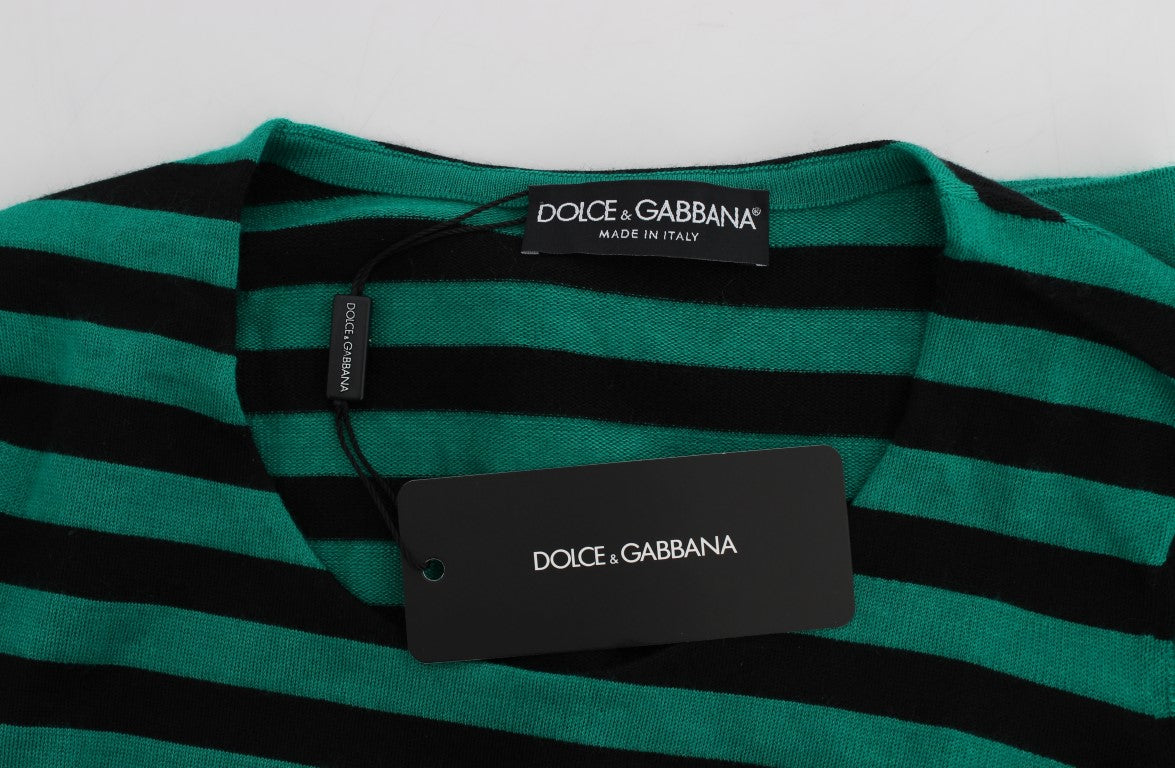 Елегантний кашеміровий шовковий светр Dolce &amp; Gabbana в смужку