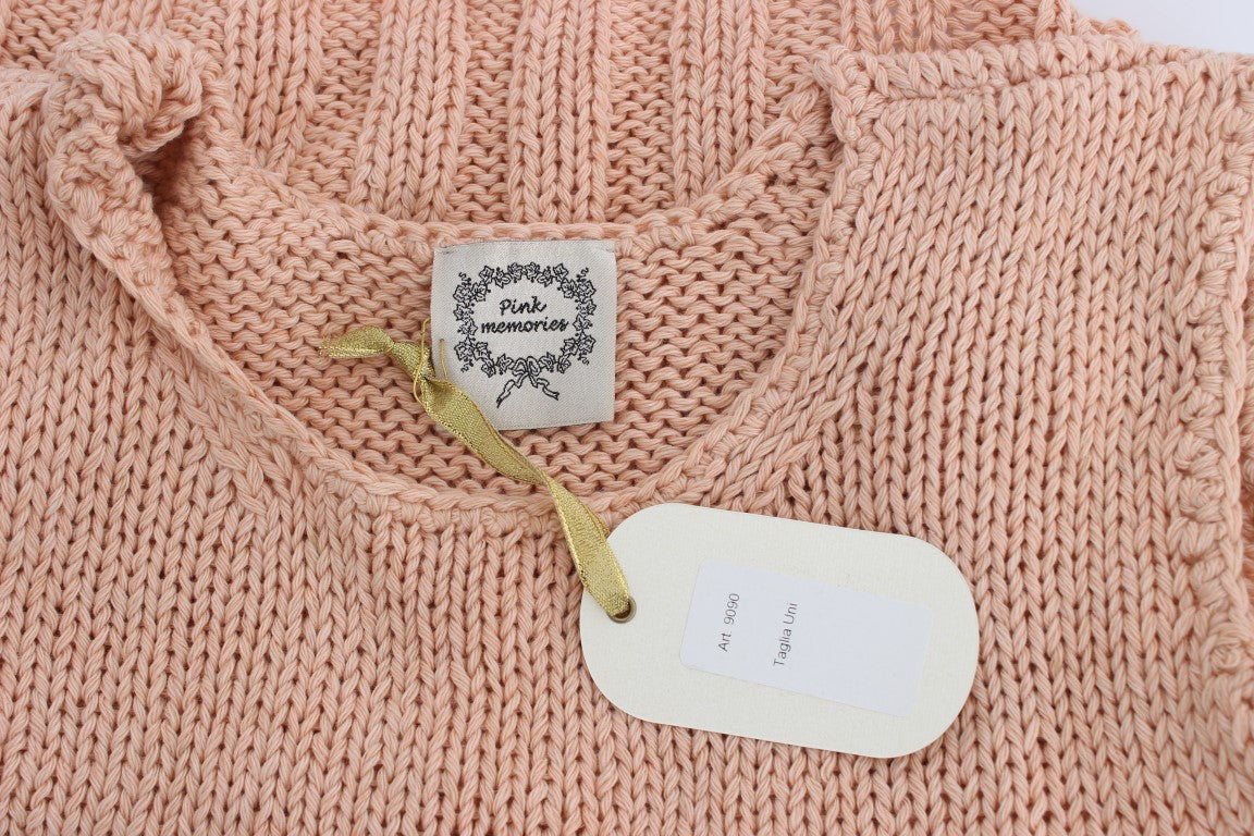 PINK MEMORIES Елегантний рожевий в'язаний светр без рукавів