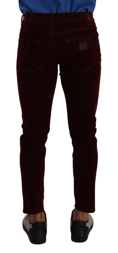 Вузькі джинси Dolce &amp; Gabbana Bordeaux Slim Fit