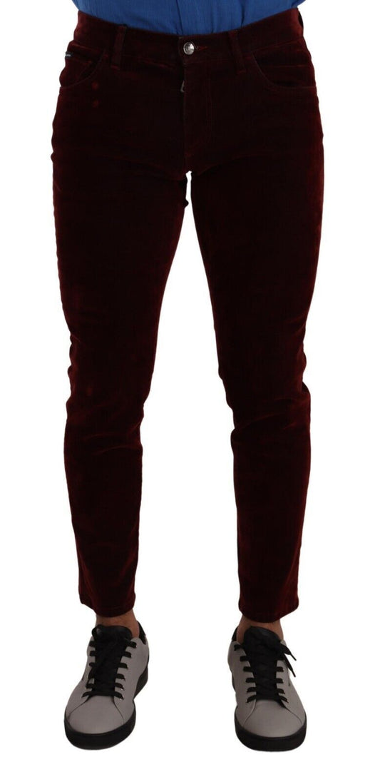 Вузькі джинси Dolce &amp; Gabbana Bordeaux Slim Fit