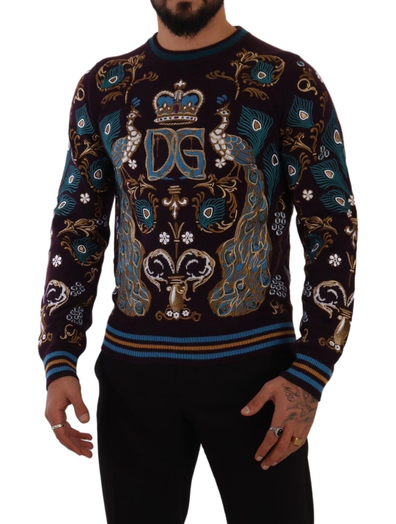 Елегантний кашеміровий светр Dolce &amp; Gabbana з круглим вирізом