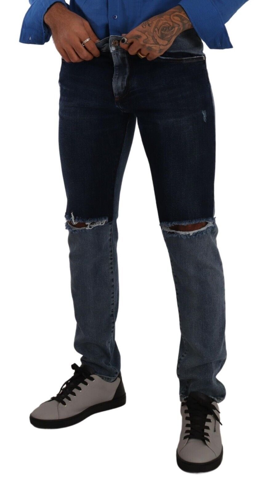 Потертий джинсовий одяг Dolce &amp; Gabbana Chic Slim Fit