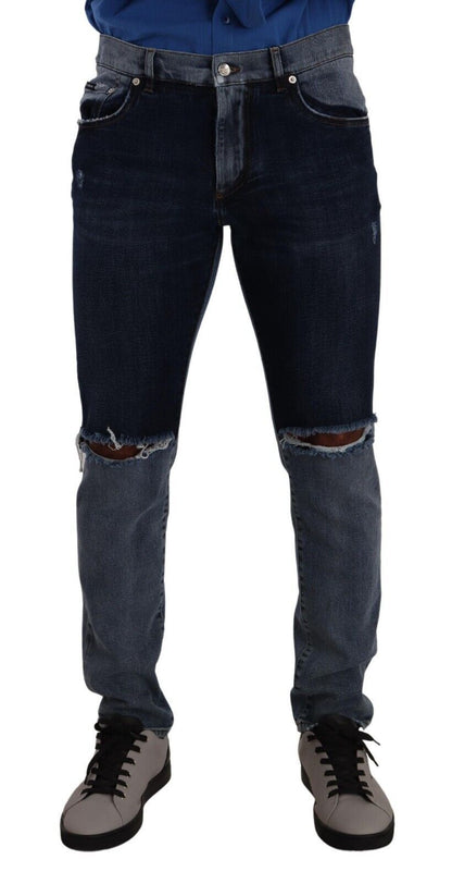 Потертий джинсовий одяг Dolce &amp; Gabbana Chic Slim Fit