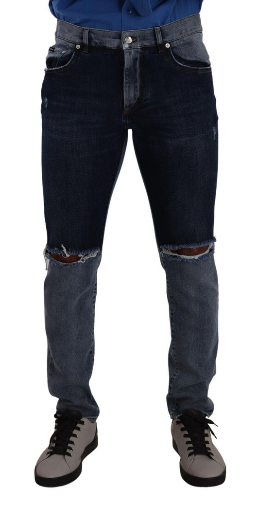 Потертий джинсовий одяг Dolce &amp; Gabbana Chic Slim Fit
