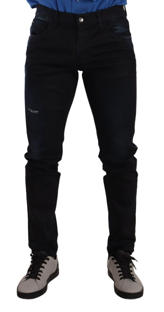 Темно-сині джинси Dolce &amp; Gabbana Elegant Slim Fit